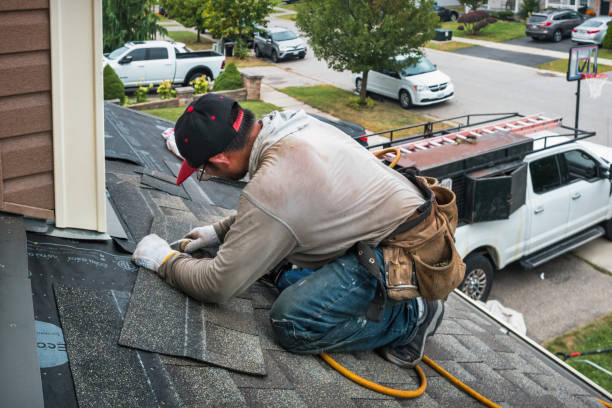 Professional Roof Installation technician working in Monroe, IN
